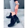 Čierne dámske členkové topánky, kód produktu J19-70 (Veľkosť 36)