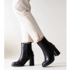 Dámske členkové topánky čierne kód 6965 BLACK (Veľkosť 36)