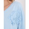 Dámska blúzka over size svetlo-modrá IT-BZ-6694.69 (Farba Svetlo-modrá, Veľkosť ONE SIZE)