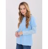 Dámska blúzka s čipkou svetlo-modrá MI-BZ-4227.61 (Farba Svetlo-modrá, Veľkosť ONE SIZE)