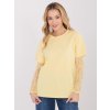 Dámska blúzka s čipkou svetlo-žltá MI-BZ-4227.61 (Farba Svetlo-žltá, Veľkosť ONE SIZE)
