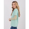 Dámska blúzka s čipkou pistáciová MI-BZ-4227.61 (Farba Pistáciová, Veľkosť ONE SIZE)