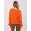 Dámsky sveter farba Pomarančová kód MI-SW-1512.28 (Farba Pomarančová, Veľkosť ONE SIZE)