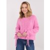 Dámsky sveter farba Ružová kód MI-SW-1512.28 (Farba Ružová, Veľkosť ONE SIZE)