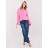 Dámsky sveter farba Ružová kód MI-SW-1512.28 (Farba Ružová, Veľkosť ONE SIZE)