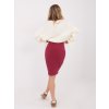 Dámska Pletená dizajnová sukňa bordová kód 24-TemU-H/M-RV-SD-A1058.71 (Farba Bordová, Veľkosť S/M)