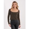Dámska blúzka s dlhým rukávom tmavo-hnedá WT-BZ-A1159.93 (Farba Tmavo-hnedá, Veľkosť ONE SIZE)