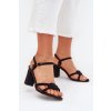 Dámské sandály na podpatku černé Mavira (Veľkosť 37)