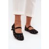 Zdobené dámské baleríny s páskem Černé Olivisse (Veľkosť 37)