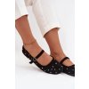 Zdobené dámské baleríny s páskem Černé Olivisse (Veľkosť 37)