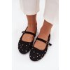 Zdobené dámské baleríny s páskem Černé Olivisse (Veľkosť 37)