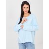 Dámska blúzka over size svetlo-modrá IT-BZ-6527.64 (Farba Svetlo-modrá, Veľkosť ONE SIZE)