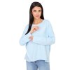 Dámska blúzka over size svetlo-modrá IT-BZ-6527.64 (Farba Svetlo-modrá, Veľkosť ONE SIZE)
