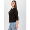 Dámska blúzka plus size čierna RV-BZ-8182.03X (Farba Čierna, Veľkosť ONE SIZE)