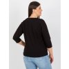 Dámska blúzka plus size čierna RV-BZ-8182.03X (Farba Čierna, Veľkosť ONE SIZE)