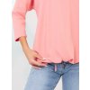 Dámska blúzka over size broskyňová RV-BZ-A1091.16 (Farba Broskyňová, Veľkosť S/M)