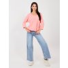 Dámska blúzka over size broskyňová RV-BZ-A1091.16 (Farba Broskyňová, Veľkosť S/M)