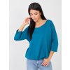 Dámska blúzka over size morská RV-BZ-A1091.16 (Farba Morská, Veľkosť S/M)
