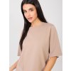 Dámske jednofarebné farba tmavo-béžová kód RV-TS-A1089.87 (Farba Tmavo-béžová, Veľkosť S/M)