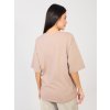 Dámske jednofarebné farba tmavo-béžová kód RV-TS-A1089.87 (Farba Tmavo-béžová, Veľkosť S/M)