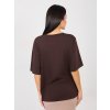 Dámske jednofarebné farba tmavo-hnedá kód RV-TS-A1089.87 (Farba Tmavo-hnedá, Veľkosť S/M)