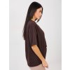Dámske jednofarebné farba tmavo-hnedá kód RV-TS-A1089.87 (Farba Tmavo-hnedá, Veľkosť S/M)