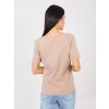 Dámske jednofarebné farba tmavo-béžová kód RV-TS-A1095.33 (Farba Tmavo-béžová, Veľkosť S/M)