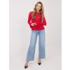 Dámska blúzka s čipkou červená IT-BZ-9970.97 (Farba Červená, Veľkosť ONE SIZE)