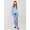 Dámska blúzka s čipkou svetlo-modrá IT-BZ-9970.97 (Farba Svetlo-modrá, Veľkosť ONE SIZE)