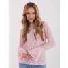 Dámska blúzka s čipkou svetlo-ružová IT-BZ-9970.97 (Farba Svetlo-ružová, Veľkosť ONE SIZE)
