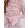 Dámska blúzka s čipkou svetlo-ružová IT-BZ-9970.97 (Farba Svetlo-ružová, Veľkosť ONE SIZE)