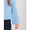 Dámsky sveter farba Svetlo-modrá kód MO-SW-1612.72 (Farba Svetlo-modrá, Veľkosť ONE SIZE)