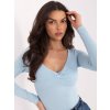 Dámska blúzka s dlhým rukávom svetlo-modrá WT-BZ-A1221.94 (Farba Svetlo-modrá, Veľkosť ONE SIZE)