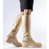 Dámske topánky čižmy hnedé kód CH2119 - GM CH2119 Béžové 38 - GM (Veľkosť 39)