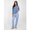 Dámske Pyžamo farba Sivo-modrá kód DU-PI-FP-007.69 (Farba Sivo-modrá, Veľkosť L)