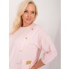 Dámska blúzka plus size svetlo-ružová RV-BZ-9540.23X (Farba Svetlo-ružová, Veľkosť ONE SIZE)