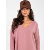 Dámska blúzka basic tmavo-ružová RV-BZ-A1092.47 (Farba Tmavo-ružová, Veľkosť L/XL)