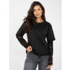 Dámska blúzka s čipkou čierna IT-BZ-22128.27 (Farba Čierna, Veľkosť ONE SIZE)