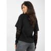 Dámska blúzka s čipkou čierna IT-BZ-22128.27 (Farba Čierna, Veľkosť ONE SIZE)