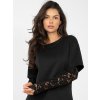 Dámska blúzka s čipkou čierna IT-BZ-22128.27 (Farba Čierna, Veľkosť ONE SIZE)