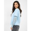 Dámska blúzka s čipkou svetlo-modrá IT-BZ-22128.27 (Farba Svetlo-modrá, Veľkosť ONE SIZE)