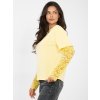 Dámska blúzka s čipkou svetlo-žltá IT-BZ-22128.27 (Farba Svetlo-žltá, Veľkosť ONE SIZE)