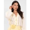Dámska blúzka košeľová svetlo-žltá IT-BZ-6714.63 (Farba Svetlo-žltá, Veľkosť ONE SIZE)