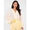 Dámska blúzka košeľová svetlo-žltá IT-BZ-6714.63 (Farba Svetlo-žltá, Veľkosť ONE SIZE)