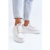 Dámské kožené tenisky na platformě CheBello 4367 bílé (Veľkosť 41)