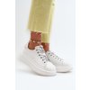 Dámské kožené tenisky na platformě GOE NN2N4033 Bílé (Veľkosť 37)