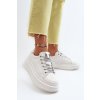 Dámské kožené tenisky na platformě GOE NN2N4033 Bílé (Veľkosť 37)