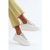 Dámské kožené tenisky na platformě GOE NN2N4033 Bílé (Veľkosť 37)