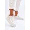 Dámske tenisky na platforme biele zeparine / PC220 WHITE (Veľkosť 36)