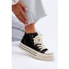 Dámske tenisky na platforme čierne aineri / BL507P BLACK (Veľkosť 37)